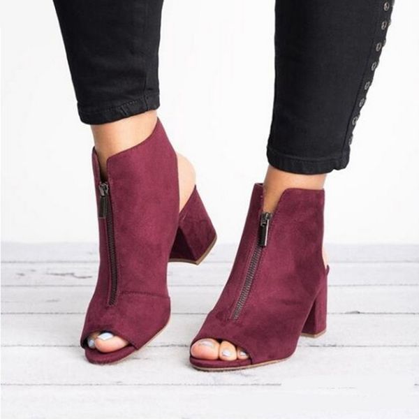 dihope fashion ankle boots faux suede leather casual open peep toe high heels zipper square rubber black women shoes size 36-42
dihope fashion ankle boots faux suede leather casual open peep toe high heels zipper square rubber black women shoes size 36-42