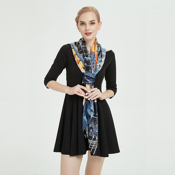 wholesale- and american silk scarf amazon autumn new 90cm printing simulation silk women's generous towel satin scarf shawl fashion tre, Blue;gray
wholesale- and american silk scarf amazon autumn new 90cm printing simulation silk women's generous towel satin scarf shawl fashion tre, Blue;gray