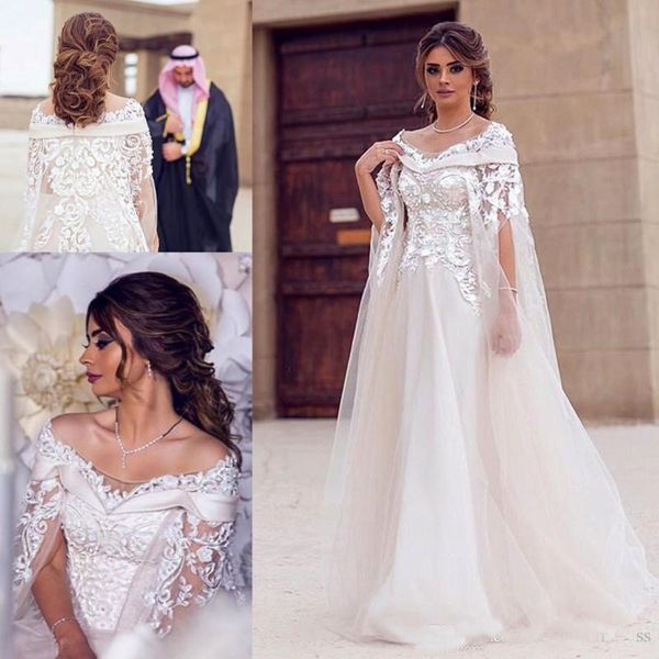 Dubai Lace Cape Style Wedding Dresses 2019 Newest Bateau Neck 3D Flower Lace Maternity Destination Arabic Dress A Line Bridal Gowns
Dubai Lace Cape Style Wedding Dresses 2019 Newest Bateau Neck 3D Flower Lace Maternity Destination Arabic Dress A Line Bridal Gowns