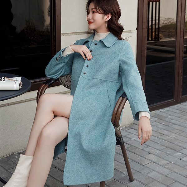 smpevrg women coat woolen double sided fabric coats women long style soild turn-down collar coat loose windbreaker long outwear, Black
smpevrg women coat woolen double sided fabric coats women long style soild turn-down collar coat loose windbreaker long outwear, Black