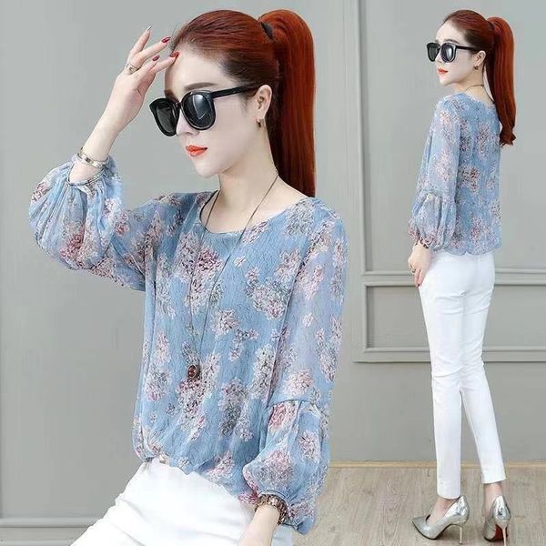 2020 long-sleeved t- women's loose slim t- shirt versatile women's floral base shirt, White
2020 long-sleeved t- women's loose slim t- shirt versatile women's floral base shirt, White