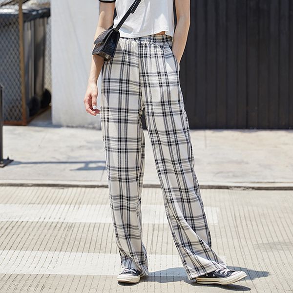 2020 casual plaid wide leg pants women korean fashion high waist trousers ladies plus size sweatpants pantalon femme, Black;white
2020 casual plaid wide leg pants women korean fashion high waist trousers ladies plus size sweatpants pantalon femme, Black;white