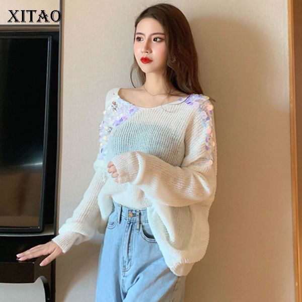 xitao sequin knitted thin sweater women fashion criss cross backless hole perspective elegant small fresh casual sweater gcc2435, White;black
xitao sequin knitted thin sweater women fashion criss cross backless hole perspective elegant small fresh casual sweater gcc2435, White;black
