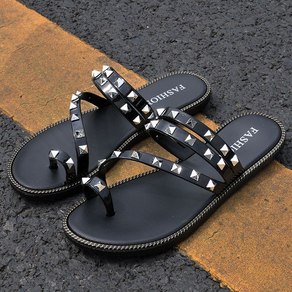 womens slippers summer sandals 2020 new two-wear korean casual all-match rivet roman shoes flat outer wear sandals size 36-40, Black
womens slippers summer sandals 2020 new two-wear korean casual all-match rivet roman shoes flat outer wear sandals size 36-40, Black