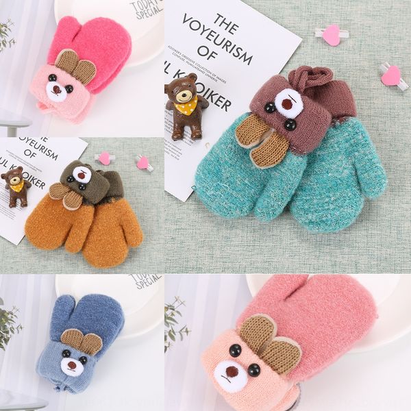 0-3 years old cute ears bear cartoon children's gloves winter knitted double layer added velvet warm wool gloves wool thickened warm, White
0-3 years old cute ears bear cartoon children's gloves winter knitted double layer added velvet warm wool gloves wool thickened warm, White