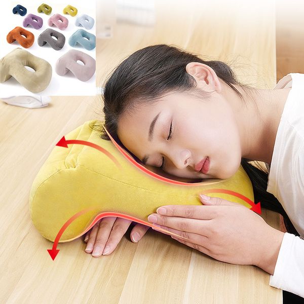 

2019 new nap pillow sleepy hollow plush simple solid color pillow multi-function cushion for office students lunch break