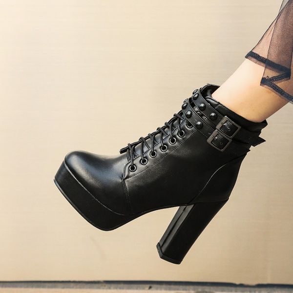 big size shoes woman lady boots rivets zipper clogs platform round toe boots-women martins for women large size ladies autumn, Black
big size shoes woman lady boots rivets zipper clogs platform round toe boots-women martins for women large size ladies autumn, Black