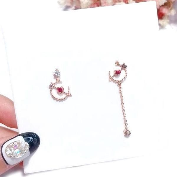 mengjiqiao new korean creative arrow love heart asymmetric earrings for women romantic jewelry rhinestone pendant brincos, Silver
mengjiqiao new korean creative arrow love heart asymmetric earrings for women romantic jewelry rhinestone pendant brincos, Silver