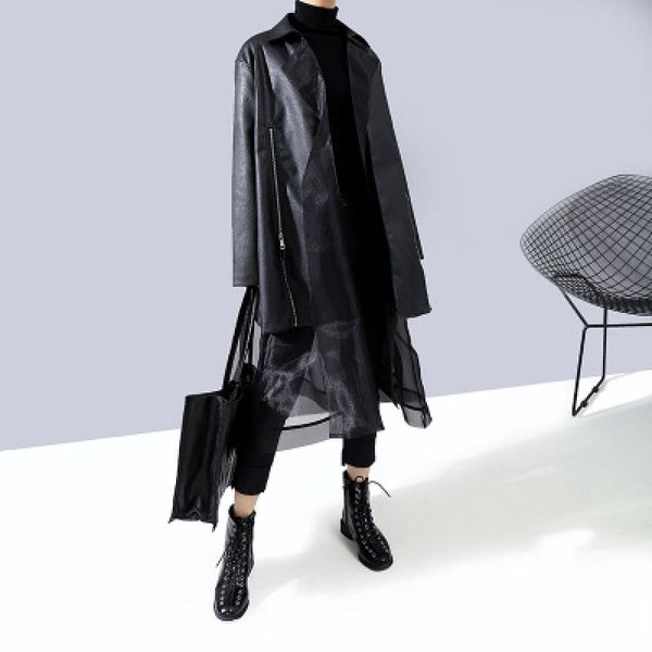 2020 new autumn women true and false two-piece set female lace stitching outwear ladies lapel coat girls leisure long sleeve, Black;brown
2020 new autumn women true and false two-piece set female lace stitching outwear ladies lapel coat girls leisure long sleeve, Black;brown