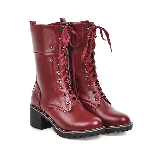 mid-calf shoes woman boots lace-up zip shoes woman boots square high heel rubber casual middle tube booties buty damskie, Black
mid-calf shoes woman boots lace-up zip shoes woman boots square high heel rubber casual middle tube booties buty damskie, Black