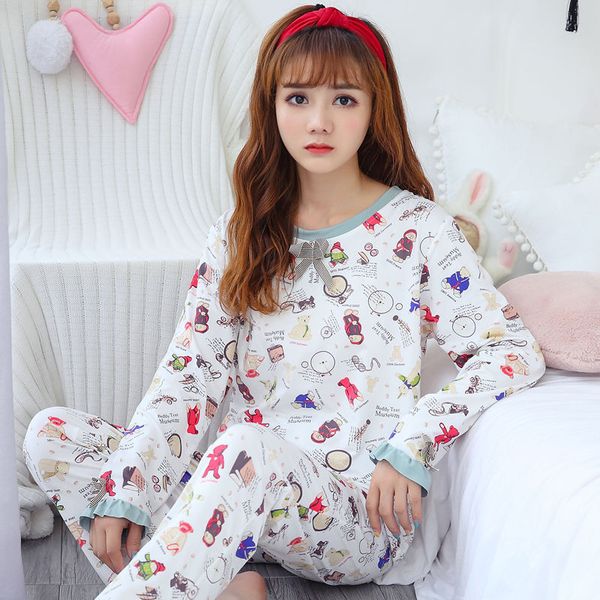 2019 womens for pajamas spring cute print cotton pijama ruffles sleeve elastic waist pants lounge sleepwear pyjamas, Blue;gray
2019 womens for pajamas spring cute print cotton pijama ruffles sleeve elastic waist pants lounge sleepwear pyjamas, Blue;gray