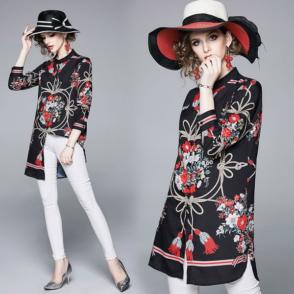 selling vintage mock neck printed shirts spring fall runway women's long sleeve blouses casual office lady business slim shirt, White
selling vintage mock neck printed shirts spring fall runway women's long sleeve blouses casual office lady business slim shirt, White