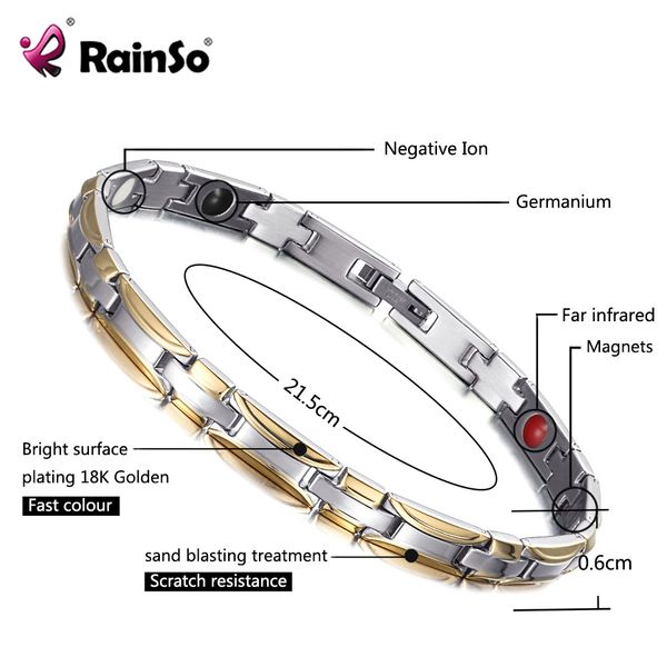 rainso health bio energy bracelets 2019 simple fashion women's bracelets & bangles wristband germanium jewelry for arthritis j190620, Black
rainso health bio energy bracelets 2019 simple fashion women's bracelets & bangles wristband germanium jewelry for arthritis j190620, Black