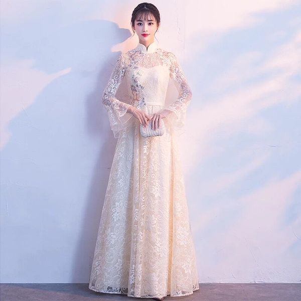 champagne fashion chinese lace short cheongsam dress embroidery long sleeve chinoise oriental style dresses qi pao size s-xxxl, Red
champagne fashion chinese lace short cheongsam dress embroidery long sleeve chinoise oriental style dresses qi pao size s-xxxl, Red