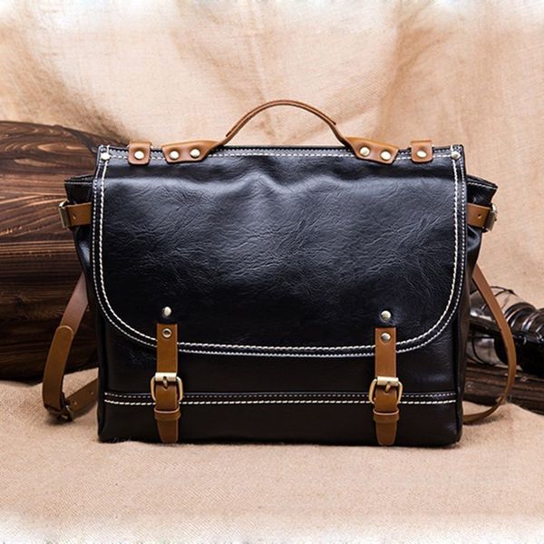 pu leather handbags retro men's briefcase computer lapmessenger bag crossbody shoulder business bolso hombre fashion tote
pu leather handbags retro men's briefcase computer lapmessenger bag crossbody shoulder business bolso hombre fashion tote