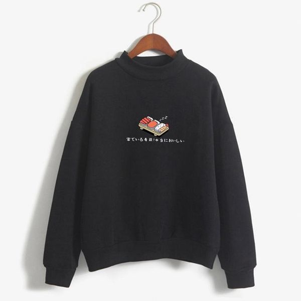 women hoodies autumn winter sweatshirts cartoon kawaii sushi japanese print fleece loose moletom feminino harajuku pullover casual, Black
women hoodies autumn winter sweatshirts cartoon kawaii sushi japanese print fleece loose moletom feminino harajuku pullover casual, Black