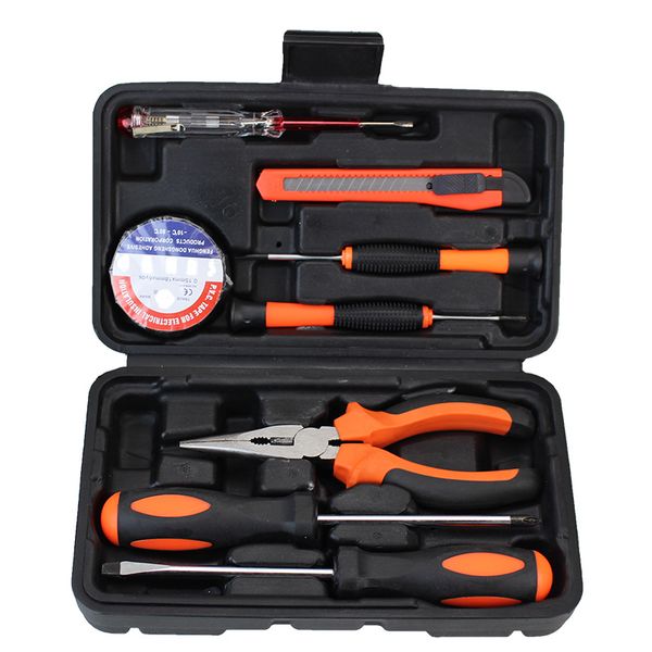 9pcs hand tool set home use tool box package screwdriver plier knife electroprobe insulated tape hts003
9pcs hand tool set home use tool box package screwdriver plier knife electroprobe insulated tape hts003