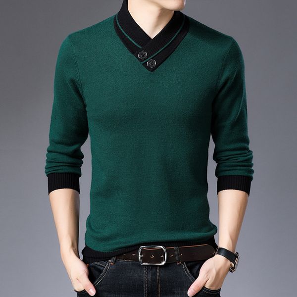 2020 autumn and winter new men's slim v-neck thick warm sweater youth splicing priming loose sweater, White;black
2020 autumn and winter new men's slim v-neck thick warm sweater youth splicing priming loose sweater, White;black