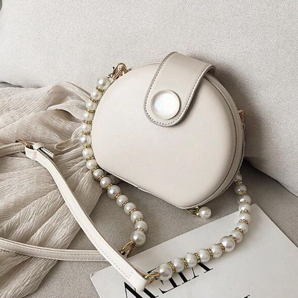 elegant female round bag summer new quality pu leather 2020 women's designer handbag pearl chain shoulder messenger bag purses
elegant female round bag summer new quality pu leather 2020 women's designer handbag pearl chain shoulder messenger bag purses