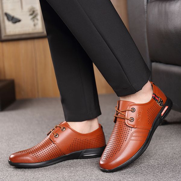 2023 summer new hollow breathable casual business dress shoes men's lace-up cave, Black
2023 summer new hollow breathable casual business dress shoes men's lace-up cave, Black