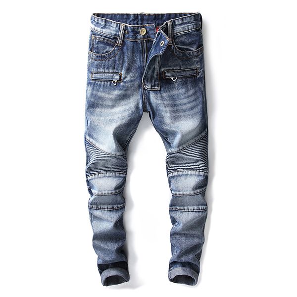 hip hop style fashion men jeans slim fit dark blue color destroyed ripped jeans homme men motor biker
hip hop style fashion men jeans slim fit dark blue color destroyed ripped jeans homme men motor biker