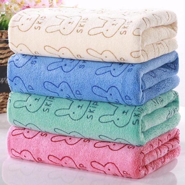 microfiber absorbent children's towel 25 * 50 absorbent cartoon printed small towel drying cloth durable