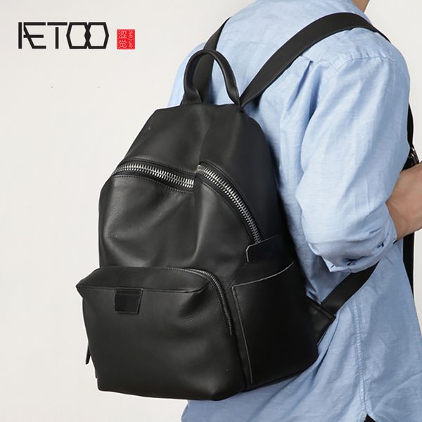 aetoo head leather men's backpack, leather travel backpack, business computer bag, casual fashion fashion bag
aetoo head leather men's backpack, leather travel backpack, business computer bag, casual fashion fashion bag