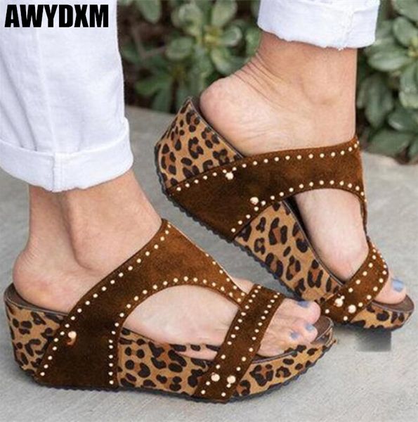 leopard women slippers summer crystal platform wedge slipper ladies open toe rivet leisure high heel slide woman shoes s144, Black
leopard women slippers summer crystal platform wedge slipper ladies open toe rivet leisure high heel slide woman shoes s144, Black