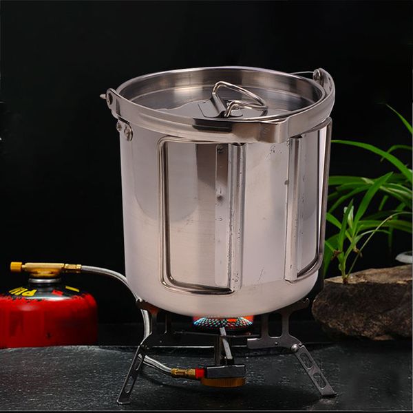 1.2l outdoor stainless steel kettles mountaineering camping portable boil water hanging pot soup coffee tableware
1.2l outdoor stainless steel kettles mountaineering camping portable boil water hanging pot soup coffee tableware