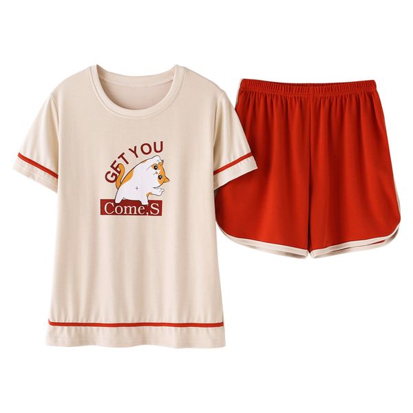 fashion cartoon summer female pyjamas casual t-shirt shorts set 100% cotton pajamas for women 2019 new homewear pijamas 2pcs, Blue;gray
fashion cartoon summer female pyjamas casual t-shirt shorts set 100% cotton pajamas for women 2019 new homewear pijamas 2pcs, Blue;gray