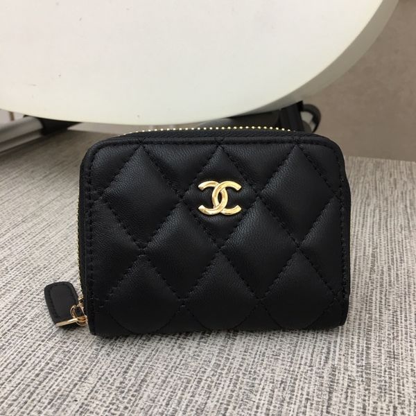 2020 new single zipper women fashionable practical leather wallet gifts, Black 
2020 new single zipper women fashionable practical leather wallet gifts, Black