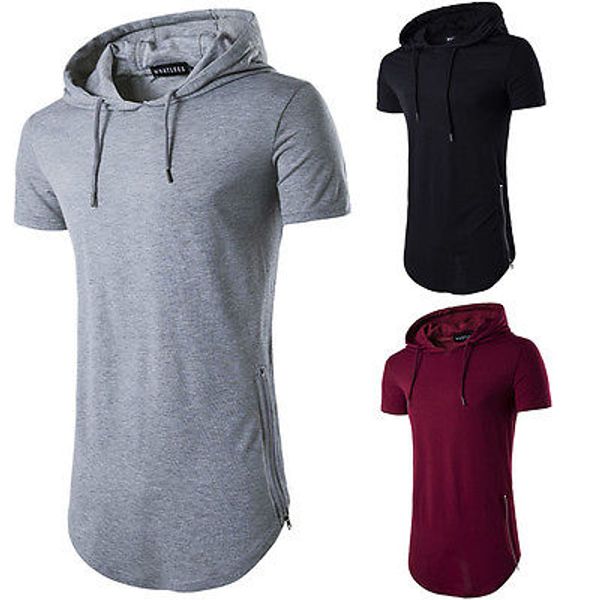 men's basic extended short sleeeve t- shirt elongated tee fashion casual hooded shirts
men's basic extended short sleeeve t- shirt elongated tee fashion casual hooded shirts