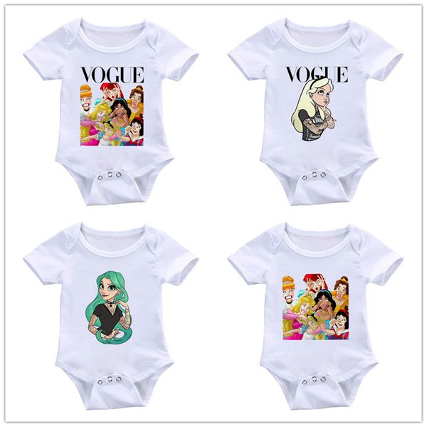 2019 summer infant romper vogue princess print boys girls jumpsuits onesies baby clothes, White
2019 summer infant romper vogue princess print boys girls jumpsuits onesies baby clothes, White