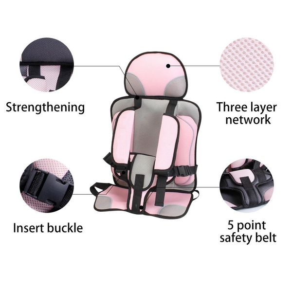 

детские стулья подушка детское безопасное автокресло портативная обновленная версия утолщение губки детские 5 точечные ремни безопасности ав