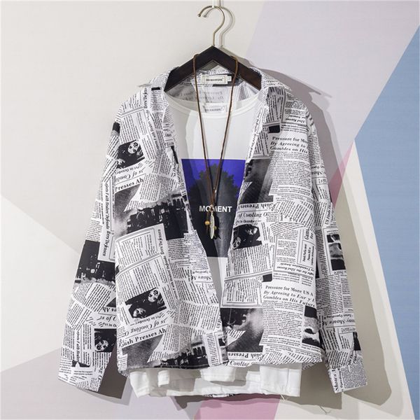 klv shirts men summer fashion shirts casual printing beach long-sleeve blouse letter shirt singer hip hop, White;black
klv shirts men summer fashion shirts casual printing beach long-sleeve blouse letter shirt singer hip hop, White;black