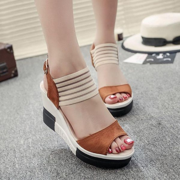 dress shoes sagace women roman buckle waterproof platform sandals super high heel fish mouth wedge fashion woman 2021apr8, Black
dress shoes sagace women roman buckle waterproof platform sandals super high heel fish mouth wedge fashion woman 2021apr8, Black