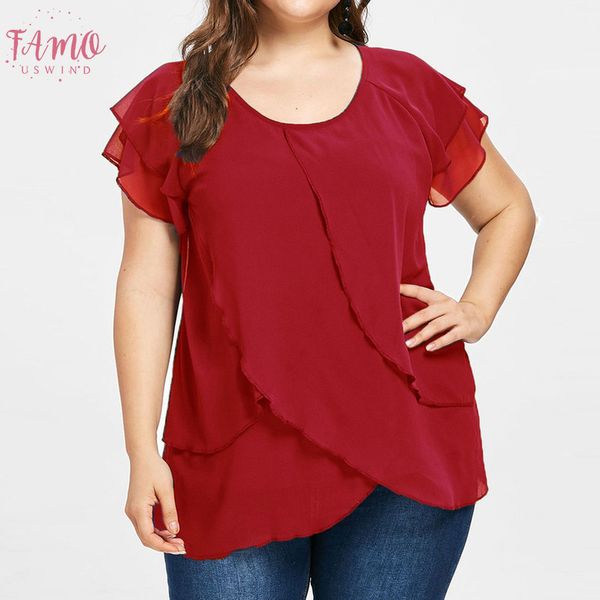 plus size chiffon blouse summer black casual blouse butterfly sleeve large size womens multi layer crew neck and blouses 4xl, White
plus size chiffon blouse summer black casual blouse butterfly sleeve large size womens multi layer crew neck and blouses 4xl, White