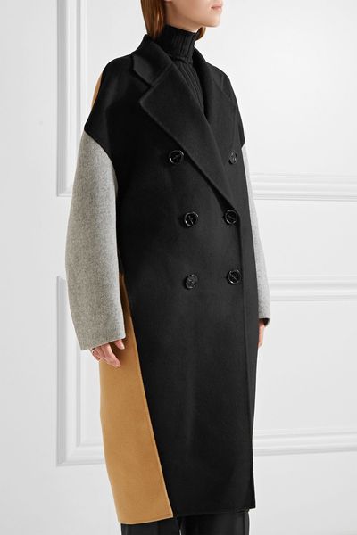 casual slim long coat for women double elegant breasted wool coat and jacket striped fur collar women clothes 2019, Black
casual slim long coat for women double elegant breasted wool coat and jacket striped fur collar women clothes 2019, Black