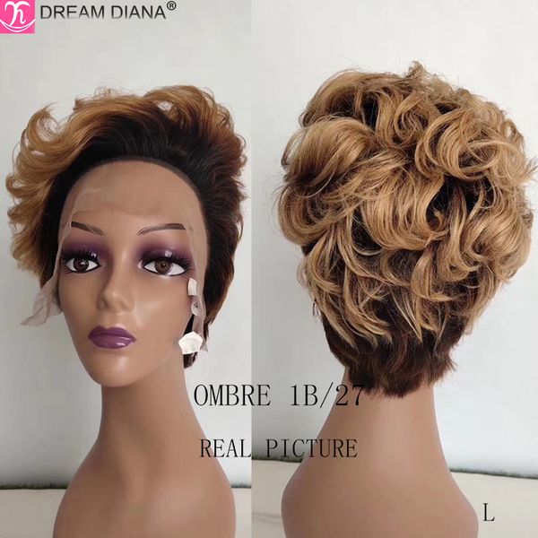dreamdiana remy brazilian curly lace wig 150 density ombre lace front wig colored 13x4 front 100% human hair l, Black;brown
dreamdiana remy brazilian curly lace wig 150 density ombre lace front wig colored 13x4 front 100% human hair l, Black;brown