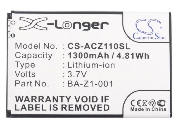 cameron sino battery ba-z1-001, ba-z1-003 for acer liquid z110 dou, z120, z2, z2 dual, liquid z2 duo, z110
cameron sino battery ba-z1-001, ba-z1-003 for acer liquid z110 dou, z120, z2, z2 dual, liquid z2 duo, z110