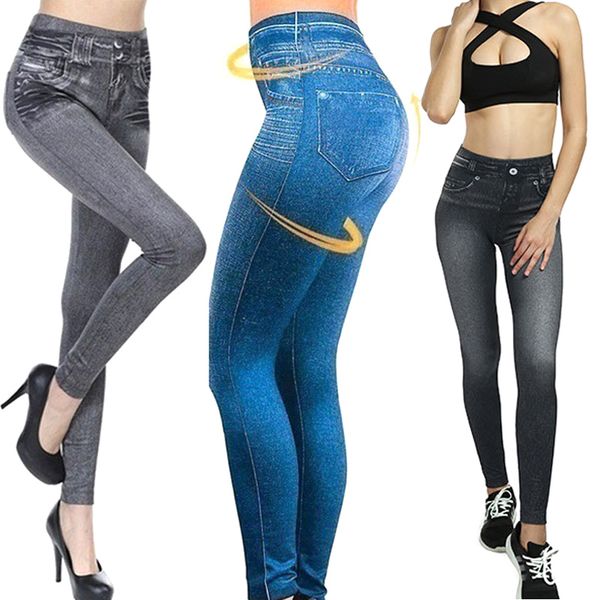 new women lady faux jeans leggings pants high waist stretchy breathable for party vn 68, Blue
new women lady faux jeans leggings pants high waist stretchy breathable for party vn 68, Blue
