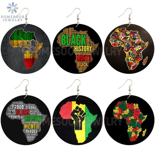 somesoor black history month african map desgin wooden drop earrings afro faith power fist painted wood jewelry for women gifts, Silver
somesoor black history month african map desgin wooden drop earrings afro faith power fist painted wood jewelry for women gifts, Silver
