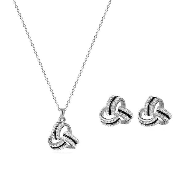 trendy knotted jewelry sets fashion rhinestone crystal jewelry statement women silver chain necklace and earrings wedding
trendy knotted jewelry sets fashion rhinestone crystal jewelry statement women silver chain necklace and earrings wedding