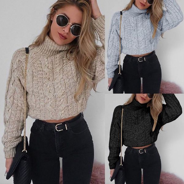 womens winter basic chunky braided knitted sweater solid color turtleneck long sleeve short crop retro twisted slim pullover, White;black
womens winter basic chunky braided knitted sweater solid color turtleneck long sleeve short crop retro twisted slim pullover, White;black
