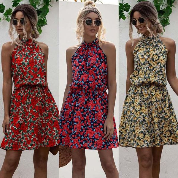 2020 summer a line holiday dress women floral short dress boho elegant ladies high waist halter flower party red dress female, Black;gray
2020 summer a line holiday dress women floral short dress boho elegant ladies high waist halter flower party red dress female, Black;gray