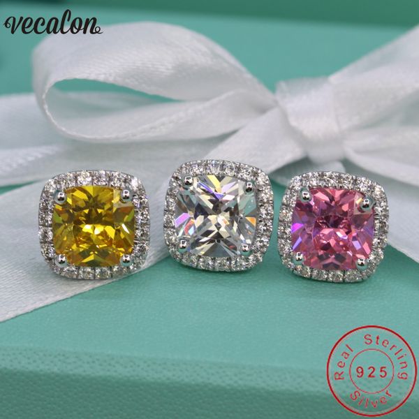 vecalon elegant earring cushion cut 2ct 5a zircon 925 sterling silver engagement wedding stud earrings for women party jewelry, Golden;silver
vecalon elegant earring cushion cut 2ct 5a zircon 925 sterling silver engagement wedding stud earrings for women party jewelry, Golden;silver