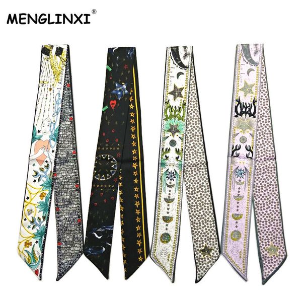 2018 new skinny scarf constellation print women silk scarf small handle bag ribbons female headband small long scarves & wraps c19011001, Blue;gray
2018 new skinny scarf constellation print women silk scarf small handle bag ribbons female headband small long scarves & wraps c19011001, Blue;gray