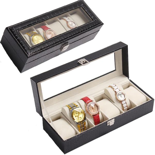 6 slot leather watch box display case organizer glass jewelry storage black design men women watches display case
6 slot leather watch box display case organizer glass jewelry storage black design men women watches display case
