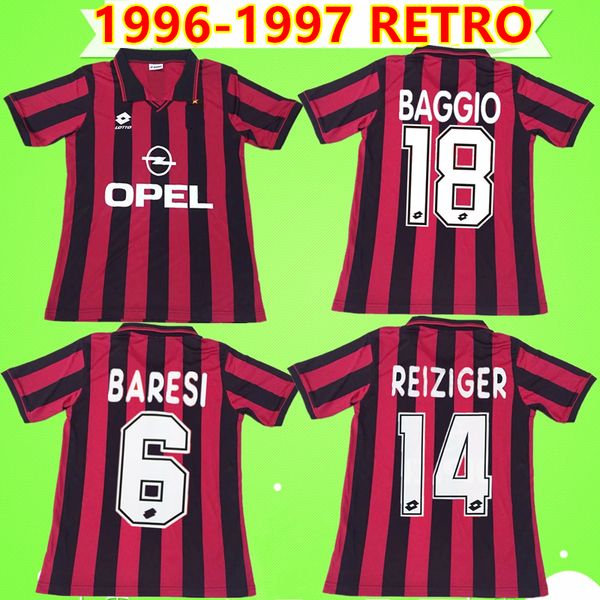 Retro cami eta ac 1996 1997 milan maldini maillot 96 97 weah albertini occer jer ey dugarry vintage maglia baggio imone football hirt
Retro cami eta ac 1996 1997 milan maldini maillot 96 97 weah albertini occer jer ey dugarry vintage maglia baggio imone football hirt