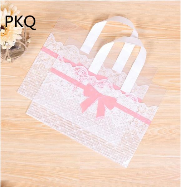 50pcs party favor plastic bag wedding loop handle bag clothing plastic carry lovely lace bow gift shopping bags
50pcs party favor plastic bag wedding loop handle bag clothing plastic carry lovely lace bow gift shopping bags